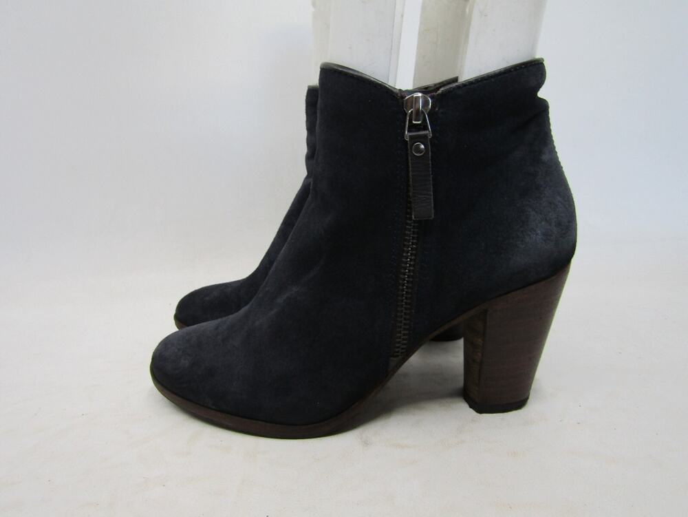 NDC Womens Size 37 EUR Black Suede Zip Ankle Fashion Boots